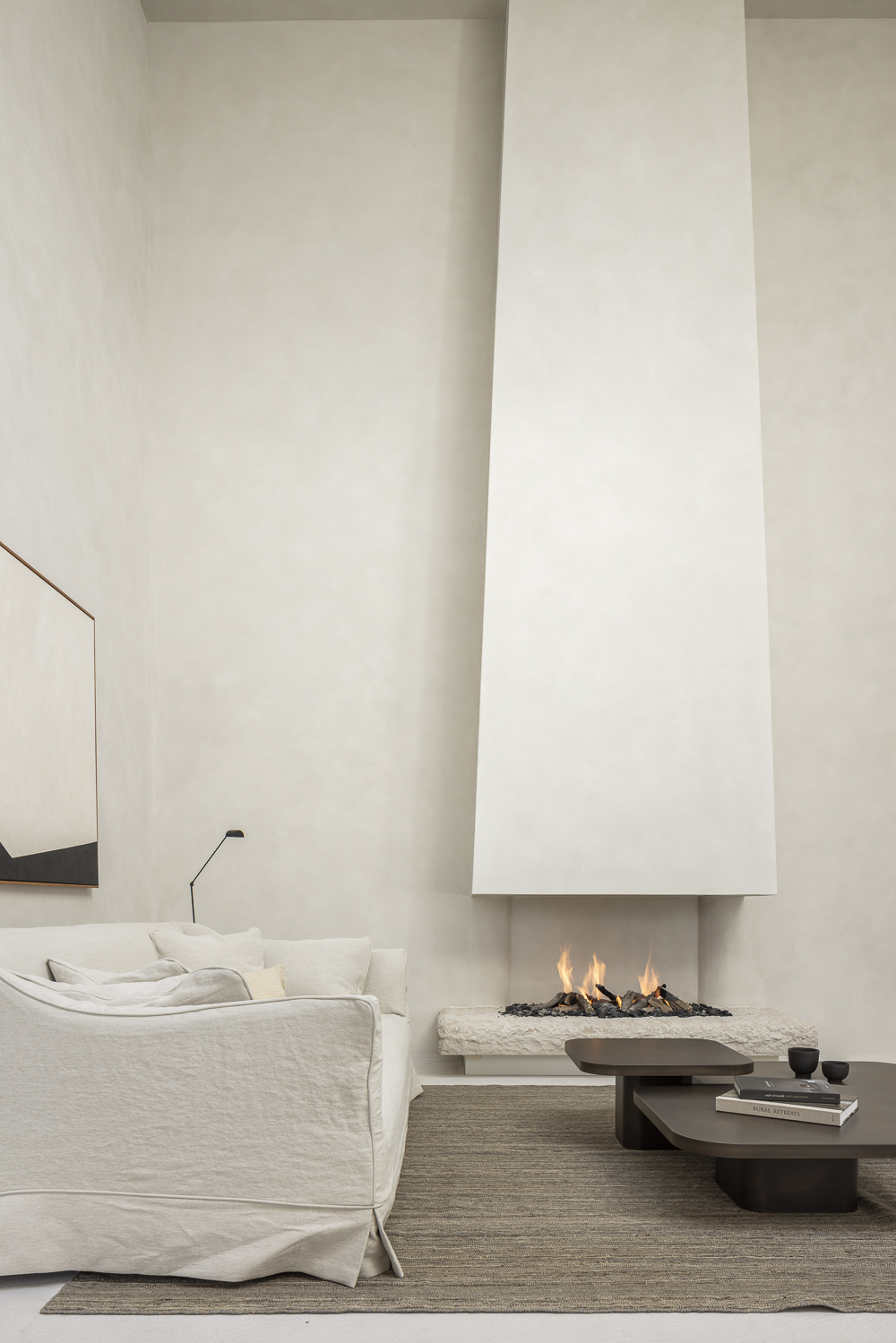 Boley open verbranding in vide op rots